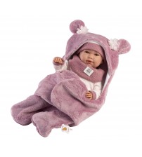 Lelle zīdainis Mimi 42 cm (sedziņa, ar mānekli, mīkstais ķermenis) Spānija LL74130NM